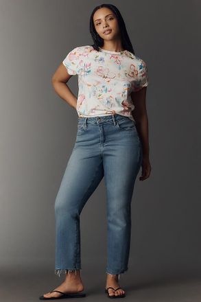 Good American Soft-Tech Good Legs High-Rise Straight-Leg Jeans