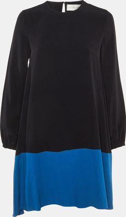 Victoria Beckham Black /blue Crepe Mini Dress