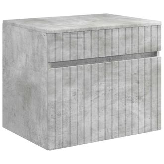 vidaXL Mueble De Ba&ntilde;o Montado En La Pared Gris Hormig&oacute;n Vidaxl