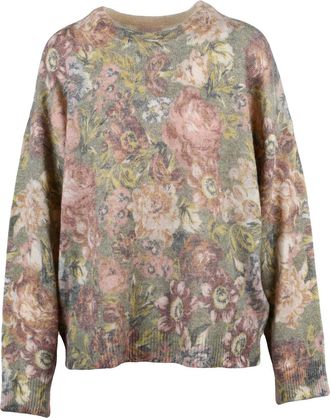 Liu Jo Multicolored Textured Knit Crewneck Pullover
