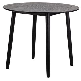 Nordlys Round Scandinavian Design Dining Table Wood in Black
