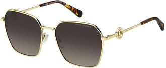 Marc Jacobs Gold Metal Frame Sunglasses - Gold