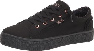 Skechers Womens Bobs B Extra Cute 2cute4u Sneaker, Black Canvas Trim, 6 UK