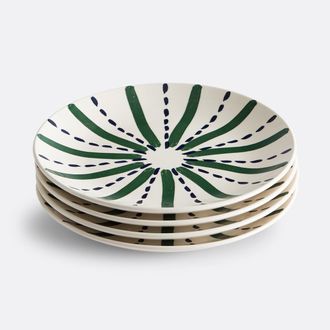 La Redoute Interieurs Set van 4 platte borden in aardewerk Riveri