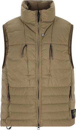 Stone Island Green Vest With Pockets