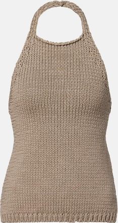 R&oacute;he R&oacute;he Knitted halterneck cotton top