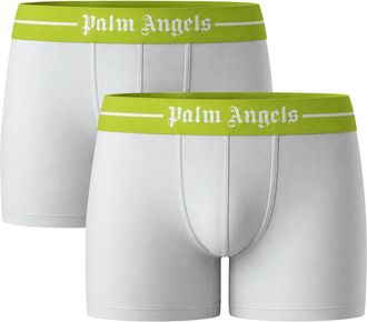 Palm Angels Logo Trunk Boxer Shorts in Wit