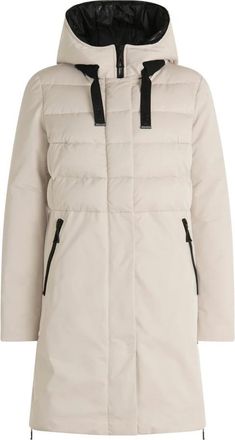 AMBER & JUNE Jassen, Dames, Beige, 3Xl, Polyester, Trendy Winterjas met Nepdons