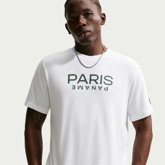 Nike Paris Saint-Germain Nike Mens Soccer T-Shirt in White | IQ5111-100