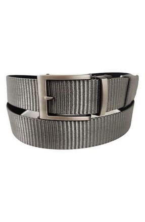 Vince Camuto Reversible Ratchet Buckle Web Belt in Grey/Black at Nordstrom Rack, Size Large/x-Large