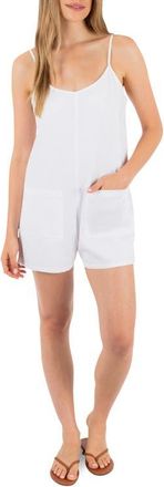 Hurley Wavy Days Romper in White at Nordstrom, Size X-Large