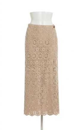 Z Supply Raquel Lace Maxi Skirt In Beige