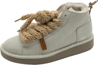 Panchic P021 Cozy Enkellaars - Dames - Veterlaarzen - Grijs - 36 EU - Su&egrave;de - Schoenen