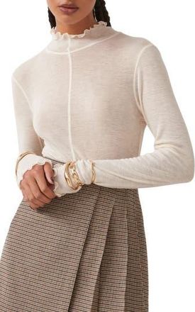 & Other Stories Mock Neck Wool Blend Knit Top in White at Nordstrom Rack, Size Medium