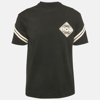 Emporio Armani Black Jersey Applique T-Shirt