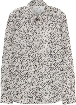 Paul Smith Long Sleeve Tailored Fit Shirt - Heren - Casual Overhemden - Wit - S - Katoen - Overhemden