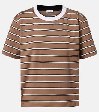 Brunello Cucinelli T-shirt in jersey di cotone a righe