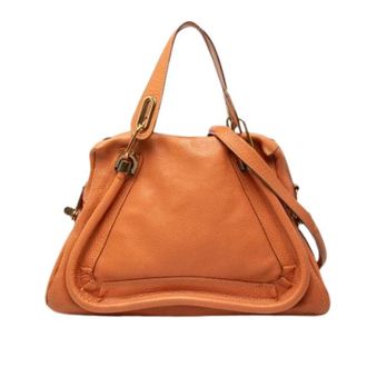Chlo&eacute; Pre-owned Paraty Satchel - Dames - Pre-owned - Oranje - Maat: ONE Size Leer