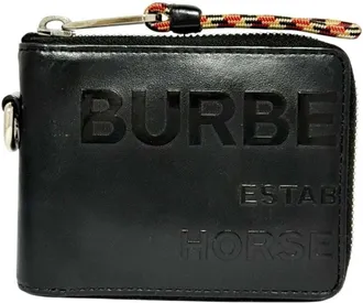 Burberry Black Leather Wallet (Bi-Fold) (Pre-Owned)