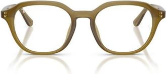 Ray-Ban 52mm Square Optical Glasses in Green at Nordstrom