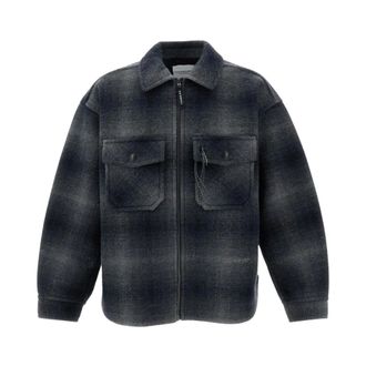And Wander Giacca Zip Shaggy di Lana a Quadri - - Jackets - Uomo - Grigio - M