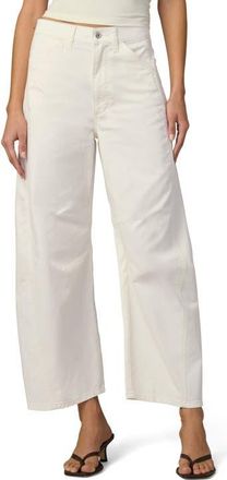 Joe's The Bowie High Waist Ankle Barrel Jeans in Milk at Nordstrom, Size 26
