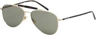 Saint Laurent Zonnebrillen - Heren - Zonnebrillen - Grijs - 57 MM - Accessoires