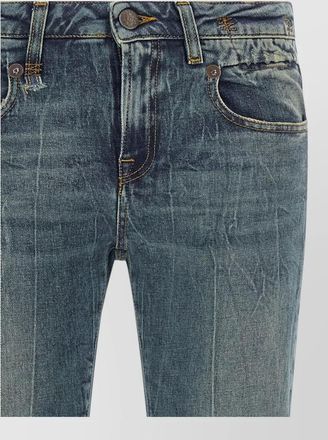 R13 denim low-rise extra-long flared jeans