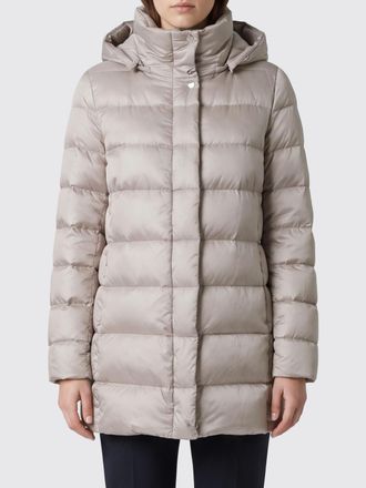 Moorer Delia Knee-Length Quilted Nylon Down Jacket with Detachable Hood