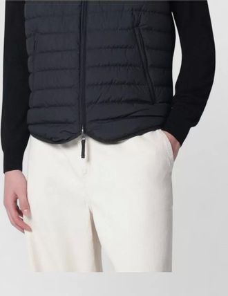 Parajumpers quilted high collar sleeveless vest pockets