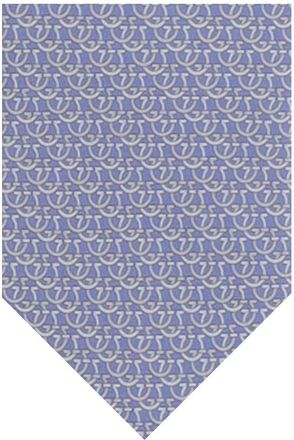 Ferragamo Light Blue Gancini Logo Tie