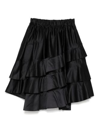 Comme Des Gar&ccedil;ons raw-edge layered skirt