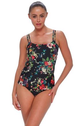 Sunsets Taylor Tankini Swimsuit Top - DD Cup in Fleur Noire at Nordstrom, Size 34