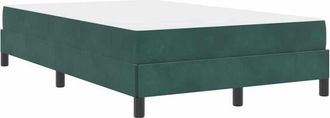vidaXL Cama Box Spring Con Colch&oacute;n Verde Oscuro 120 X 190 Cm Vidaxl