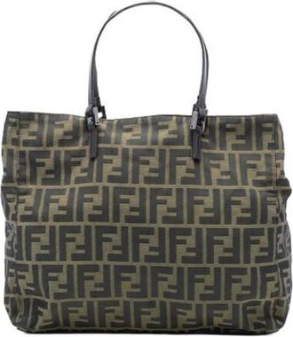 Fendi Pre-owned Tote Bags, female, Brown, Size: ONE SIZE Pre-owned Canvas Tote