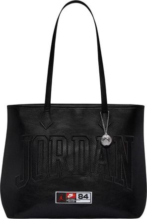 Nike Jordan Perforated Faux Leather Tote Bag - Heren - Sport - Zwart - Maat: ONE Size Leer