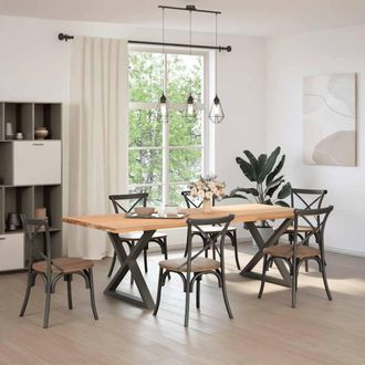 Berkfield Home Modern Dining Table Legs 2 pcs Anthracite 90x(72-73.3) cm Steel in Grey