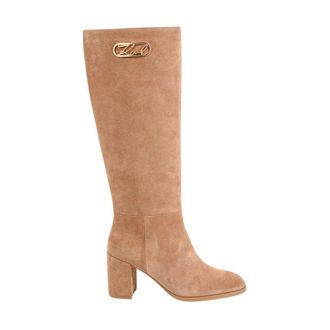 Karl Lagerfeld Stivali al ginocchio Kinga - - Shoes - Donna - Beige - 40 EU