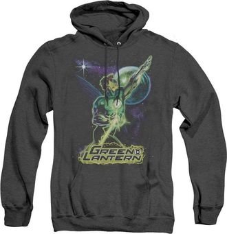 Gildan Justice League of America Hal Galaxy Adult Heather Hoodie / Hooded Sweatshirt