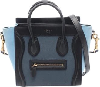 Celine Pre-owned Handbags, female, Black, Size: ONE SIZE Pre-owned Leather Handbag