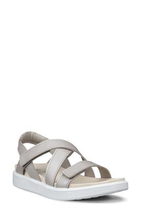 Ecco Soft Cross Strap Sandal in Pure Cashmere Shimmer at Nordstrom, Size 10-10.5Us