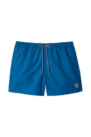 Paul Smith Mens ZEBRA SWIM SHORTS BLUE Cotton - Size X-Large