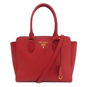 Prada Pre-owned Handbags, female, Red, Size: ONE SIZE Pre-owned Fabric prada-bags