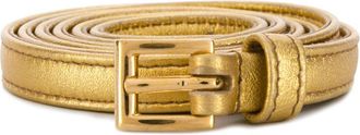 Prada Golden Logo Buckle Belt