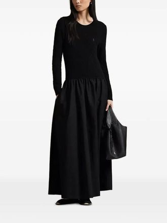 Polo Ralph Lauren cable-knit maxi dress - Black