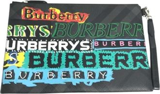 Burberry Vintage, unisex, Zwart, ONE Size, Leer, Pre-owned Vintage leren clutch