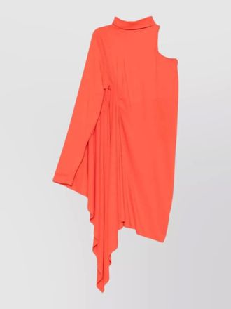 Balenciaga one shoulder long sleeve asymmetric dress