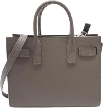 Saint Laurent Pre-owned Handbags, female, Gray, Size: ONE SIZE Pre-owned Sac De Jour Handbag