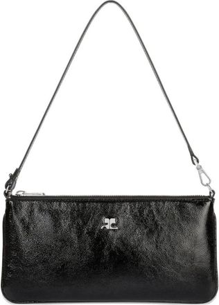 Courr&egrave;ges AC Naplack Zipped Pouch - Dames - Schoudertassen - Zwart - ONE Size - Leer - Tassen