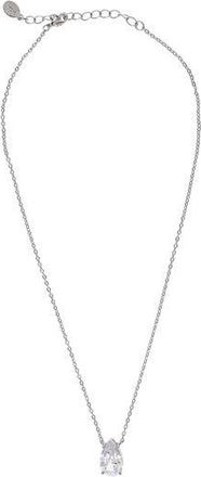 Rivka Friedman Cubic Zirconia Teardrop Pendant Necklace in White Rhodium at Nordstrom Rack, Size 16
